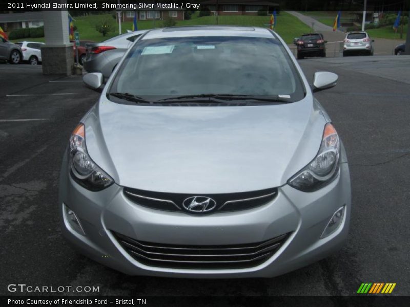 Shimmering Silver Metallic / Gray 2011 Hyundai Elantra Limited