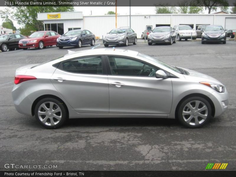 Shimmering Silver Metallic / Gray 2011 Hyundai Elantra Limited