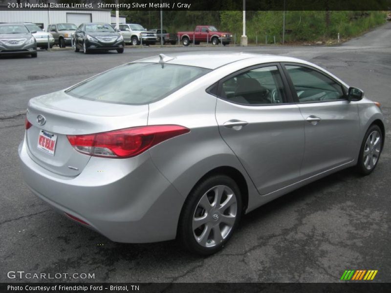Shimmering Silver Metallic / Gray 2011 Hyundai Elantra Limited