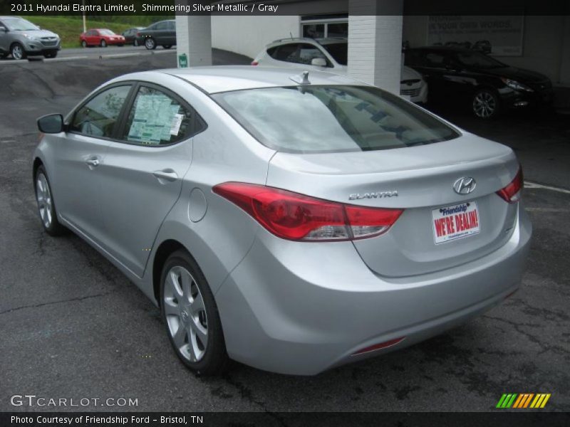 Shimmering Silver Metallic / Gray 2011 Hyundai Elantra Limited
