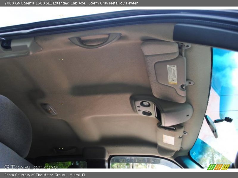 Storm Gray Metallic / Pewter 2000 GMC Sierra 1500 SLE Extended Cab 4x4