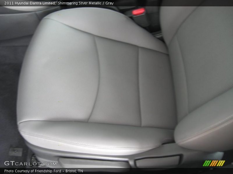 Shimmering Silver Metallic / Gray 2011 Hyundai Elantra Limited