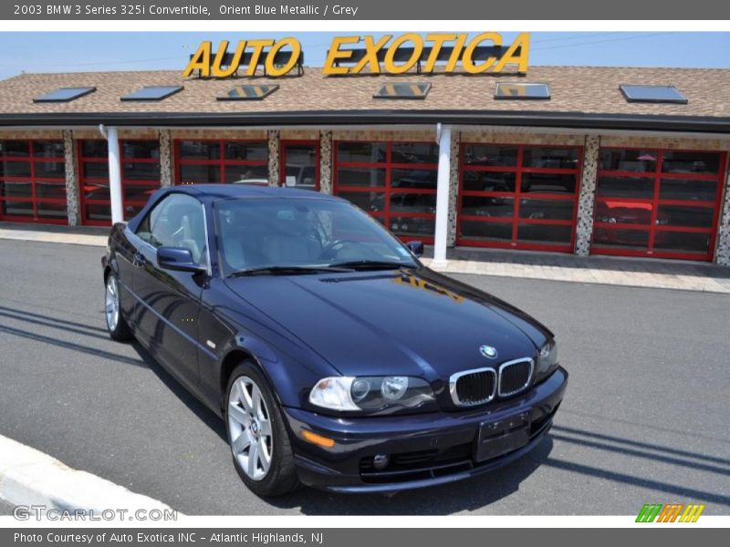 Orient Blue Metallic / Grey 2003 BMW 3 Series 325i Convertible