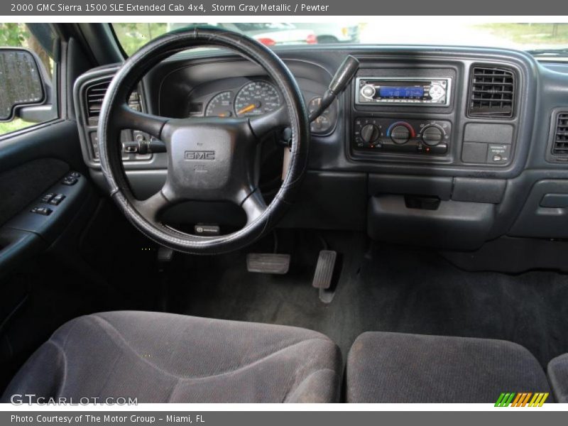 Storm Gray Metallic / Pewter 2000 GMC Sierra 1500 SLE Extended Cab 4x4
