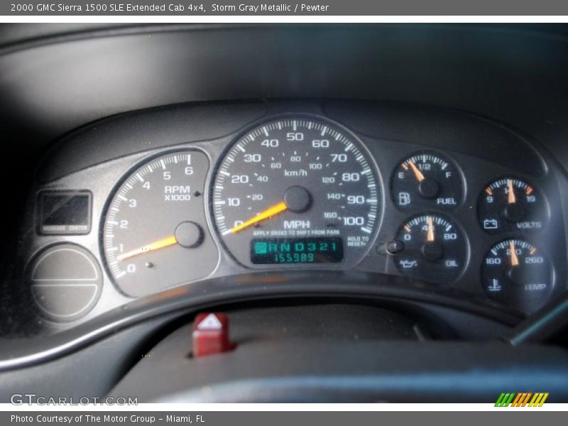 Storm Gray Metallic / Pewter 2000 GMC Sierra 1500 SLE Extended Cab 4x4