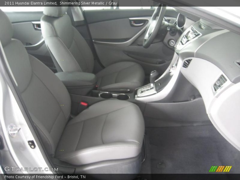 Shimmering Silver Metallic / Gray 2011 Hyundai Elantra Limited