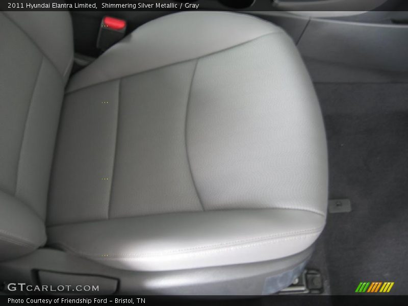 Shimmering Silver Metallic / Gray 2011 Hyundai Elantra Limited