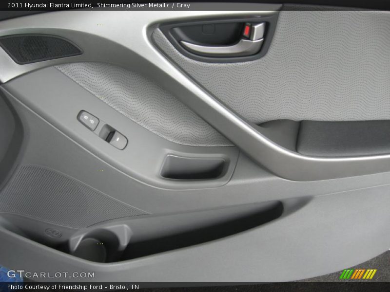 Shimmering Silver Metallic / Gray 2011 Hyundai Elantra Limited