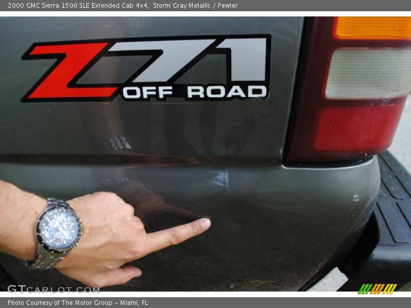 Storm Gray Metallic / Pewter 2000 GMC Sierra 1500 SLE Extended Cab 4x4