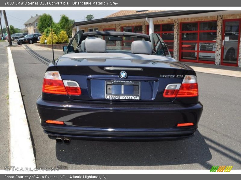 Orient Blue Metallic / Grey 2003 BMW 3 Series 325i Convertible