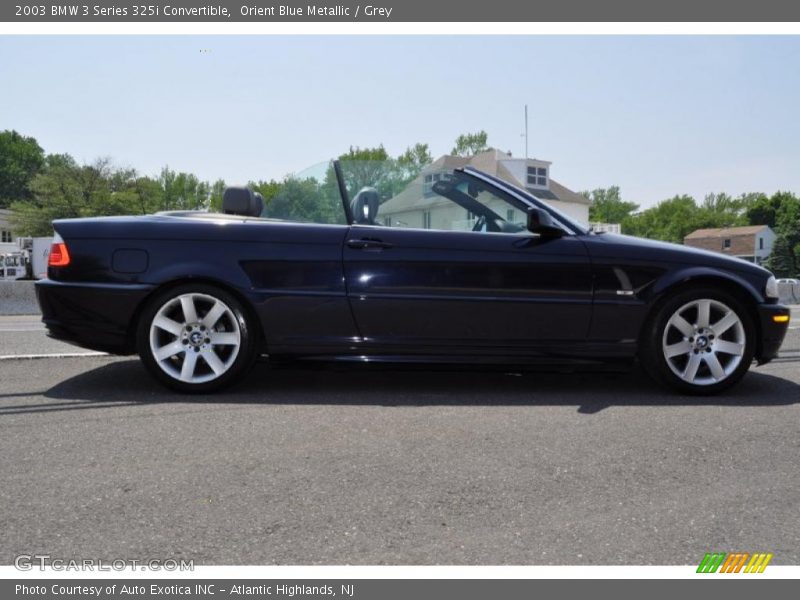Orient Blue Metallic / Grey 2003 BMW 3 Series 325i Convertible