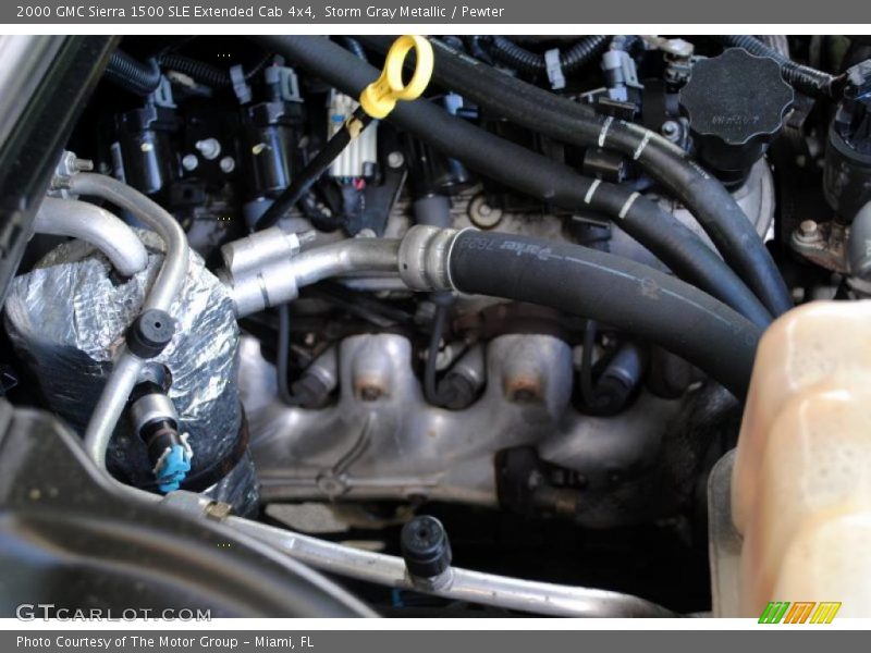 Storm Gray Metallic / Pewter 2000 GMC Sierra 1500 SLE Extended Cab 4x4