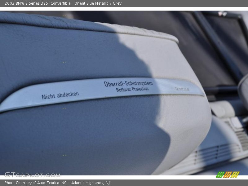 Orient Blue Metallic / Grey 2003 BMW 3 Series 325i Convertible
