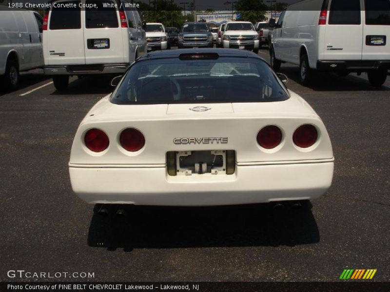 White / White 1988 Chevrolet Corvette Coupe