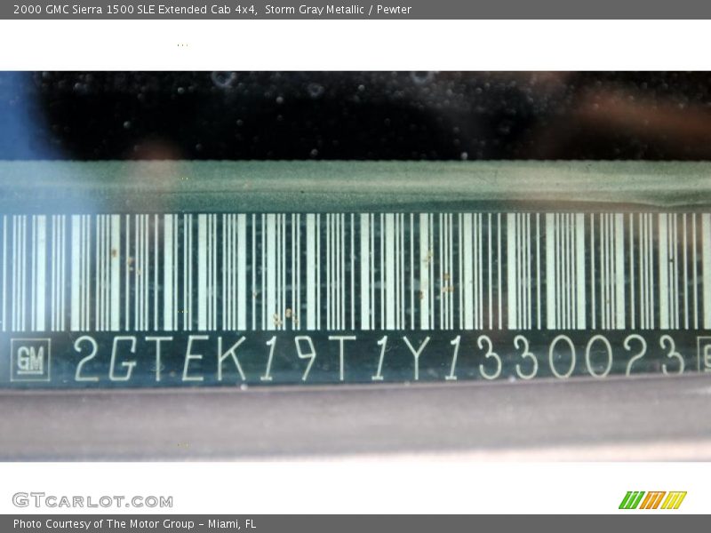 Storm Gray Metallic / Pewter 2000 GMC Sierra 1500 SLE Extended Cab 4x4