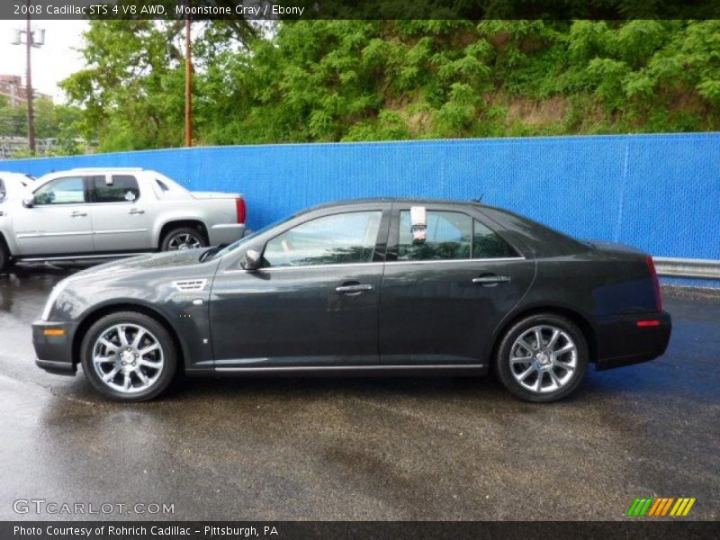 Moonstone Gray / Ebony 2008 Cadillac STS 4 V8 AWD