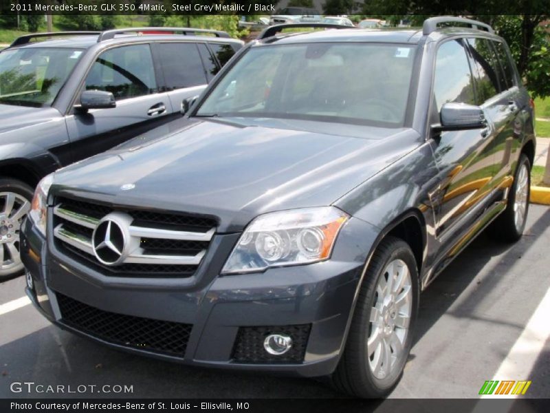 Steel Grey Metallic / Black 2011 Mercedes-Benz GLK 350 4Matic