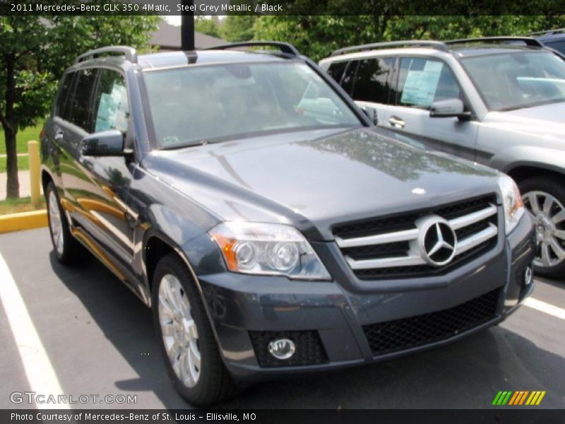 Steel Grey Metallic / Black 2011 Mercedes-Benz GLK 350 4Matic