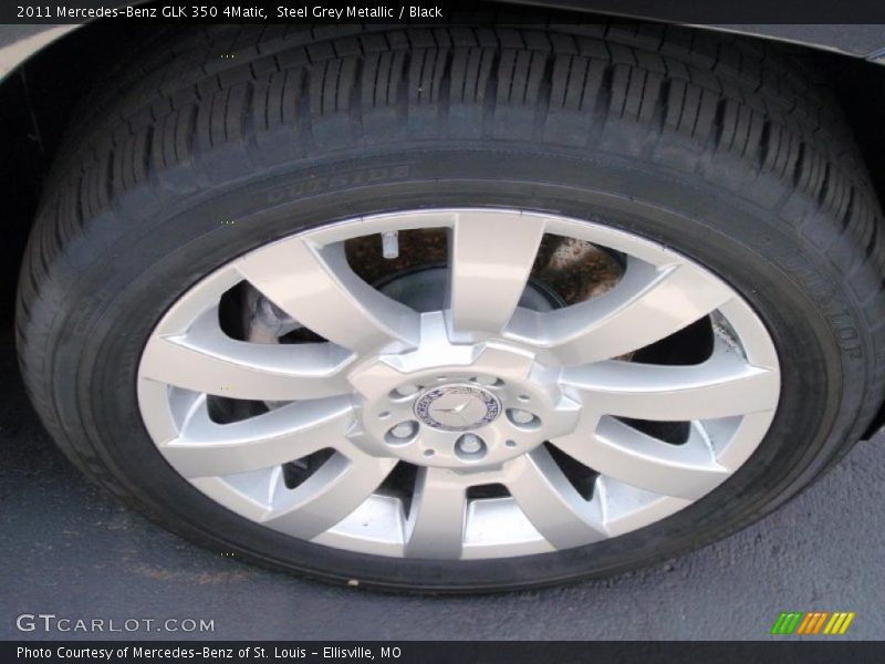 Steel Grey Metallic / Black 2011 Mercedes-Benz GLK 350 4Matic