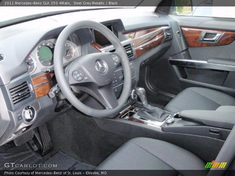 Steel Grey Metallic / Black 2011 Mercedes-Benz GLK 350 4Matic