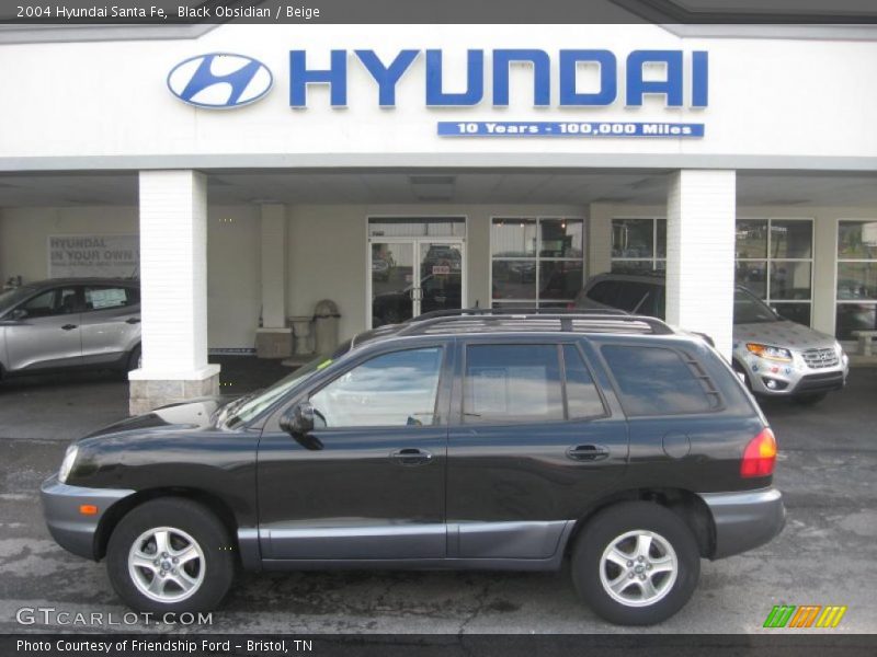 Black Obsidian / Beige 2004 Hyundai Santa Fe