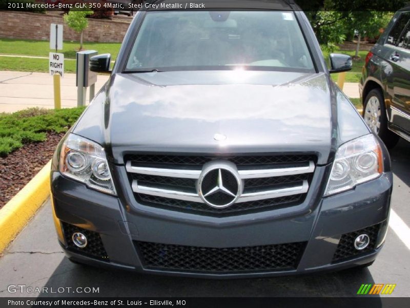 Steel Grey Metallic / Black 2011 Mercedes-Benz GLK 350 4Matic