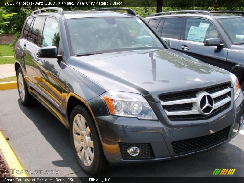 Steel Grey Metallic / Black 2011 Mercedes-Benz GLK 350 4Matic