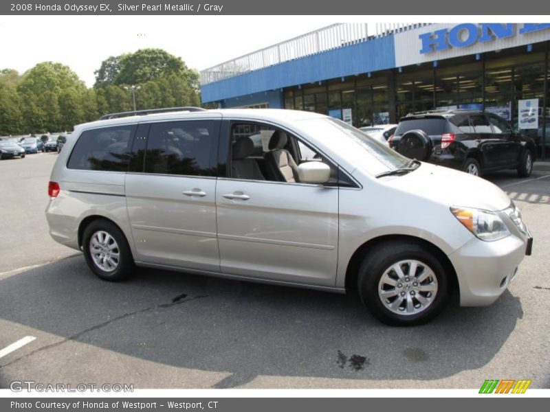 Silver Pearl Metallic / Gray 2008 Honda Odyssey EX