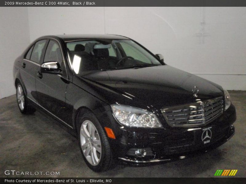 Black / Black 2009 Mercedes-Benz C 300 4Matic
