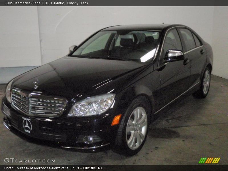 Black / Black 2009 Mercedes-Benz C 300 4Matic