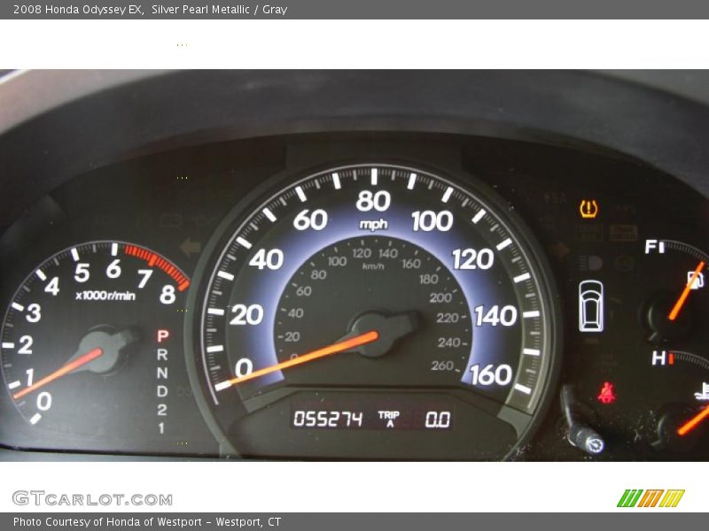 Silver Pearl Metallic / Gray 2008 Honda Odyssey EX