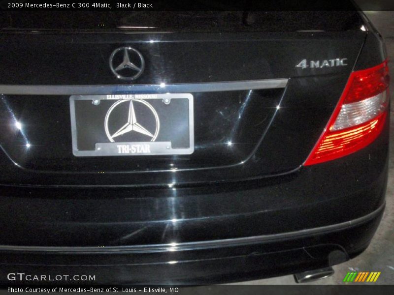 Black / Black 2009 Mercedes-Benz C 300 4Matic
