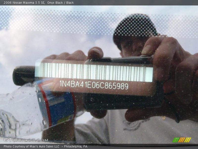 Onyx Black / Black 2006 Nissan Maxima 3.5 SE