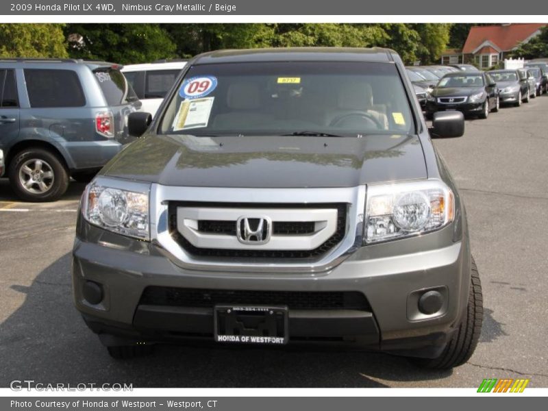 Nimbus Gray Metallic / Beige 2009 Honda Pilot LX 4WD