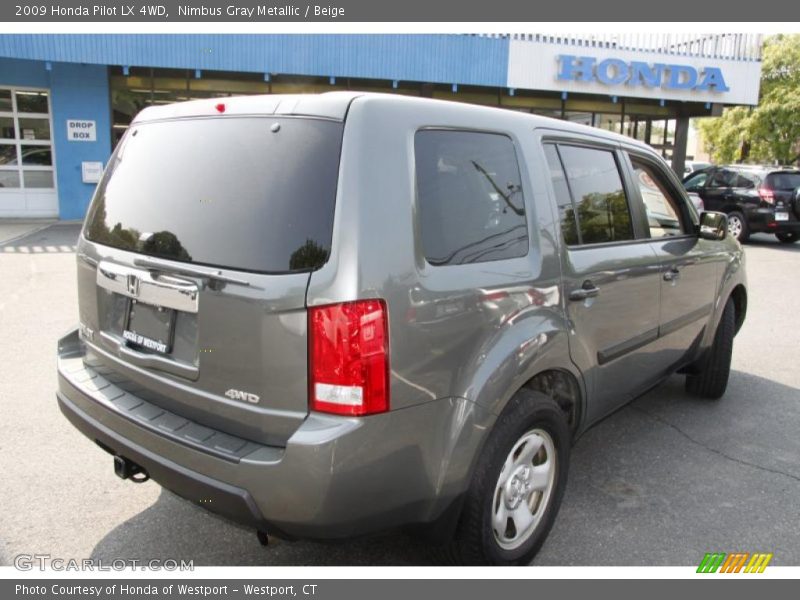 Nimbus Gray Metallic / Beige 2009 Honda Pilot LX 4WD