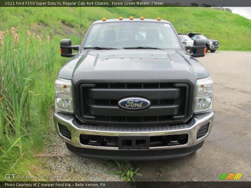 Forest Green Metallic / Steel 2011 Ford F350 Super Duty XL Regular Cab 4x4 Chassis