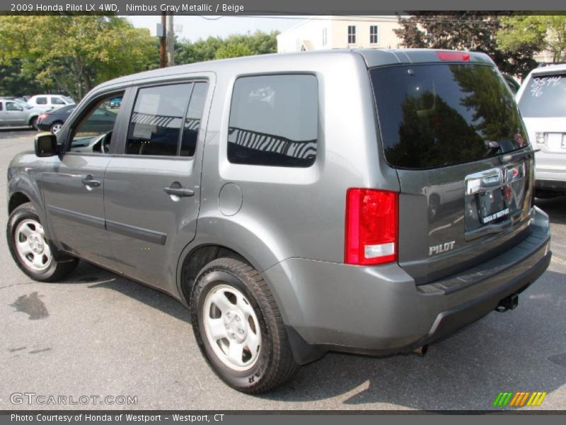 Nimbus Gray Metallic / Beige 2009 Honda Pilot LX 4WD