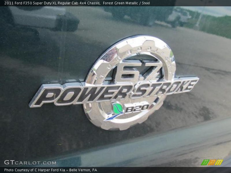 Forest Green Metallic / Steel 2011 Ford F350 Super Duty XL Regular Cab 4x4 Chassis