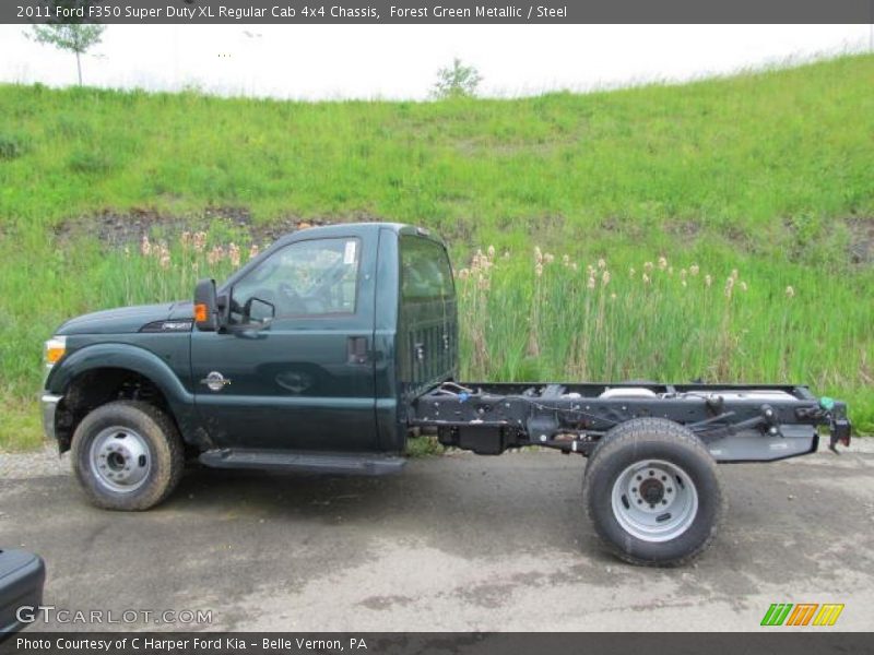  2011 F350 Super Duty XL Regular Cab 4x4 Chassis Forest Green Metallic