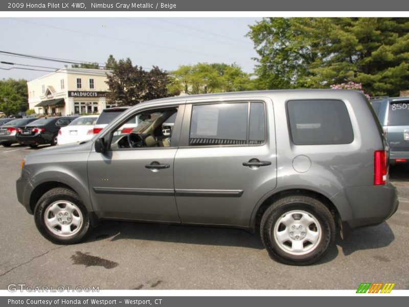 Nimbus Gray Metallic / Beige 2009 Honda Pilot LX 4WD