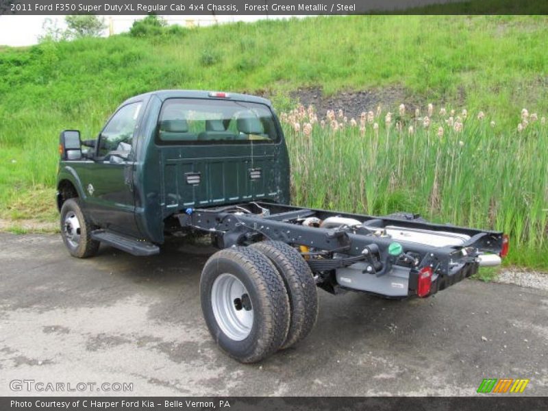 Forest Green Metallic / Steel 2011 Ford F350 Super Duty XL Regular Cab 4x4 Chassis