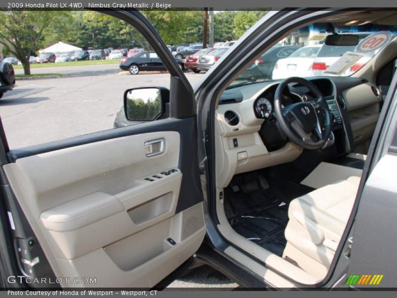 Nimbus Gray Metallic / Beige 2009 Honda Pilot LX 4WD