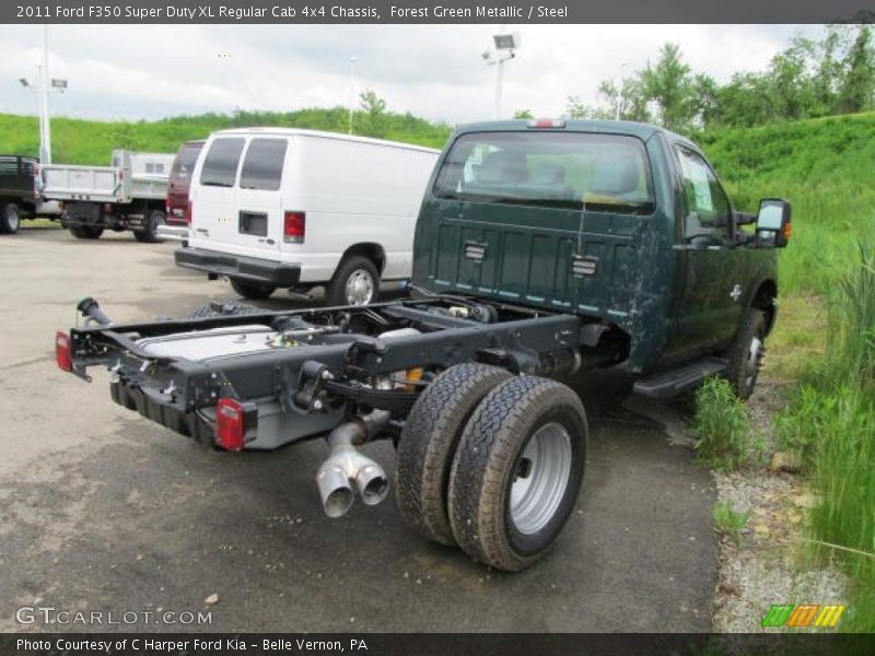 Forest Green Metallic / Steel 2011 Ford F350 Super Duty XL Regular Cab 4x4 Chassis