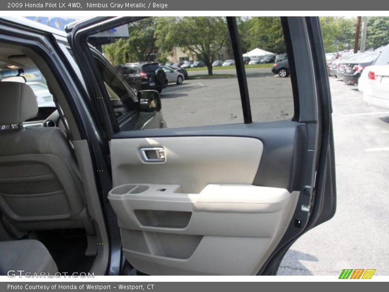 Nimbus Gray Metallic / Beige 2009 Honda Pilot LX 4WD