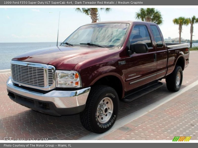 Dark Toreador Red Metallic / Medium Graphite 1999 Ford F350 Super Duty XLT SuperCab 4x4