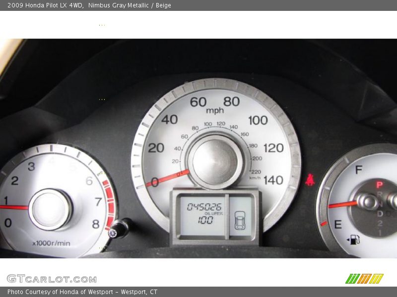 Nimbus Gray Metallic / Beige 2009 Honda Pilot LX 4WD