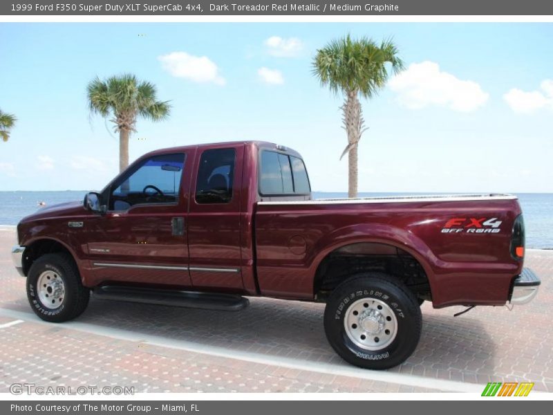 Dark Toreador Red Metallic / Medium Graphite 1999 Ford F350 Super Duty XLT SuperCab 4x4