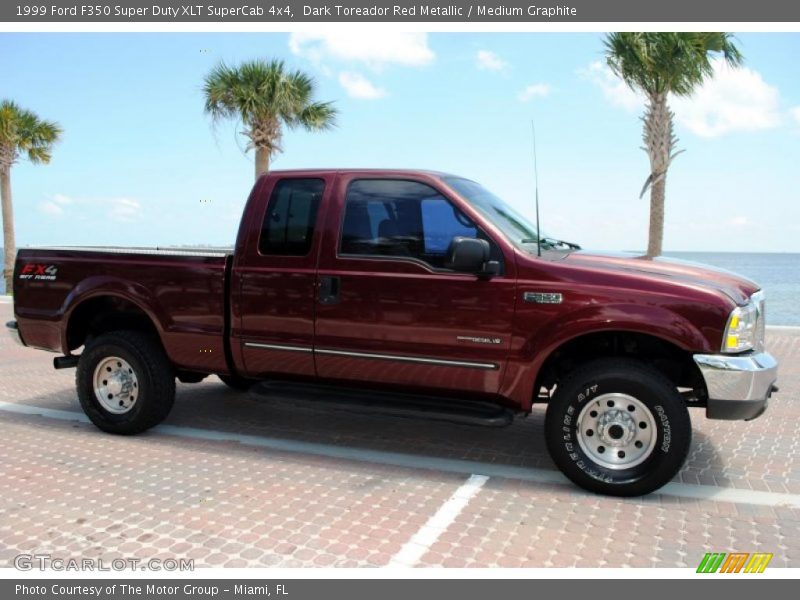 Dark Toreador Red Metallic / Medium Graphite 1999 Ford F350 Super Duty XLT SuperCab 4x4