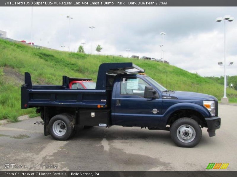  2011 F350 Super Duty XL Regular Cab 4x4 Chassis Dump Truck Dark Blue Pearl