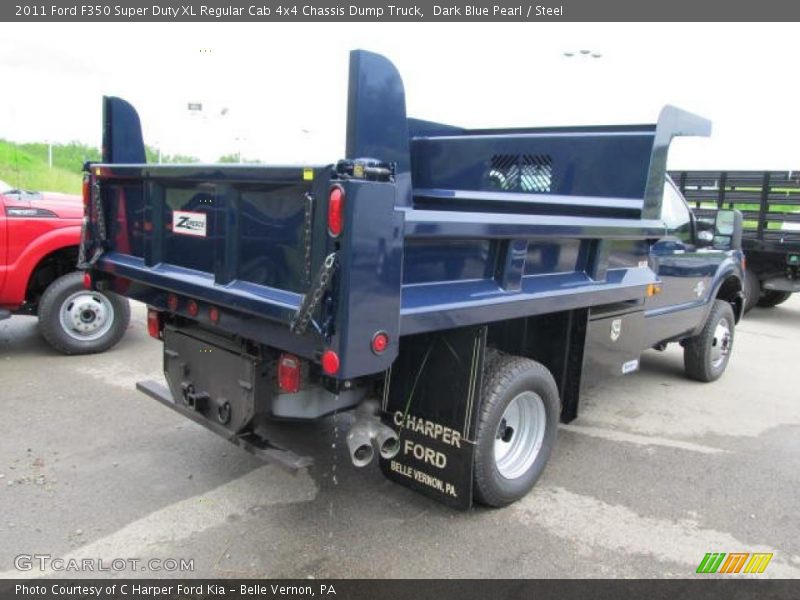 Dark Blue Pearl / Steel 2011 Ford F350 Super Duty XL Regular Cab 4x4 Chassis Dump Truck